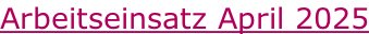Arbeitseinsatz April 2025